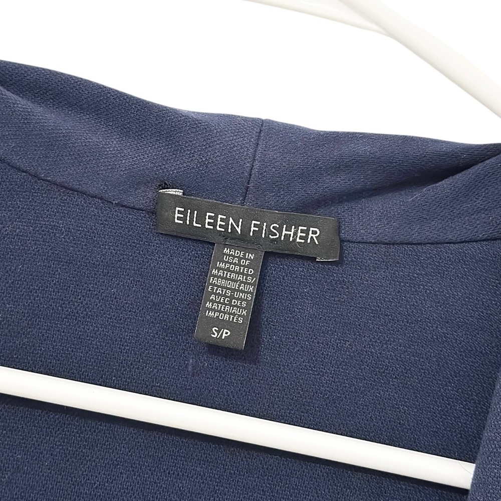 EUC Eileen Fisher Elegant Indigo Long Sleeve Open Cardigan Sweater Size S - Picture 6 of 7